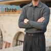 Men's Casual Lapel Polo: Thick, Warm, and Fashionable Slim Fit Autumn/Winter Sweater