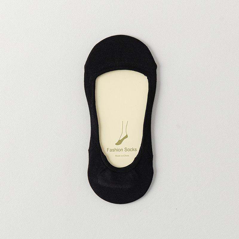 Female Summer Thin Cotton Non Slip and Odor Proof Shallow Mouth Invisible Heel Socks