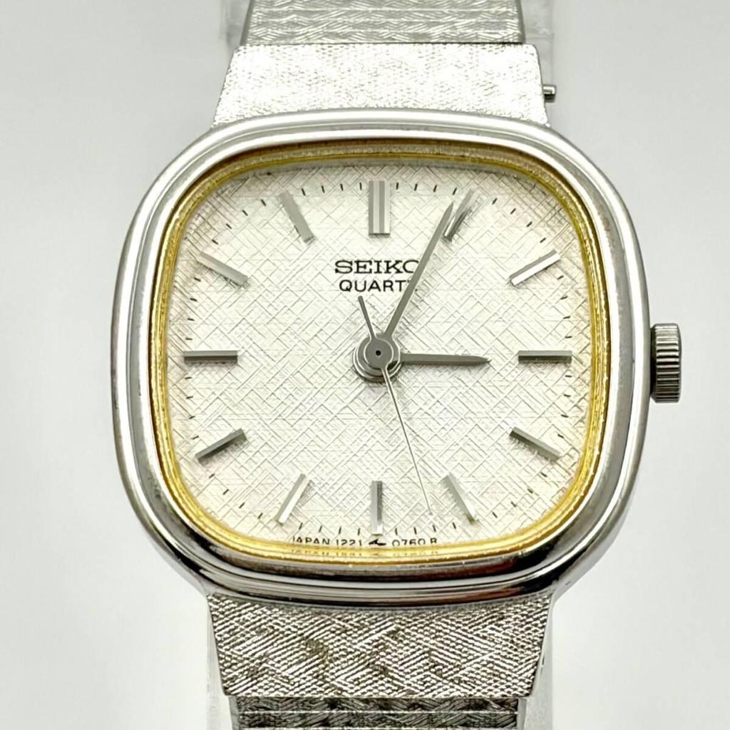 [New Battery] SEIKO Seiko Ladies Watch Silver Square 1221-5520 530026