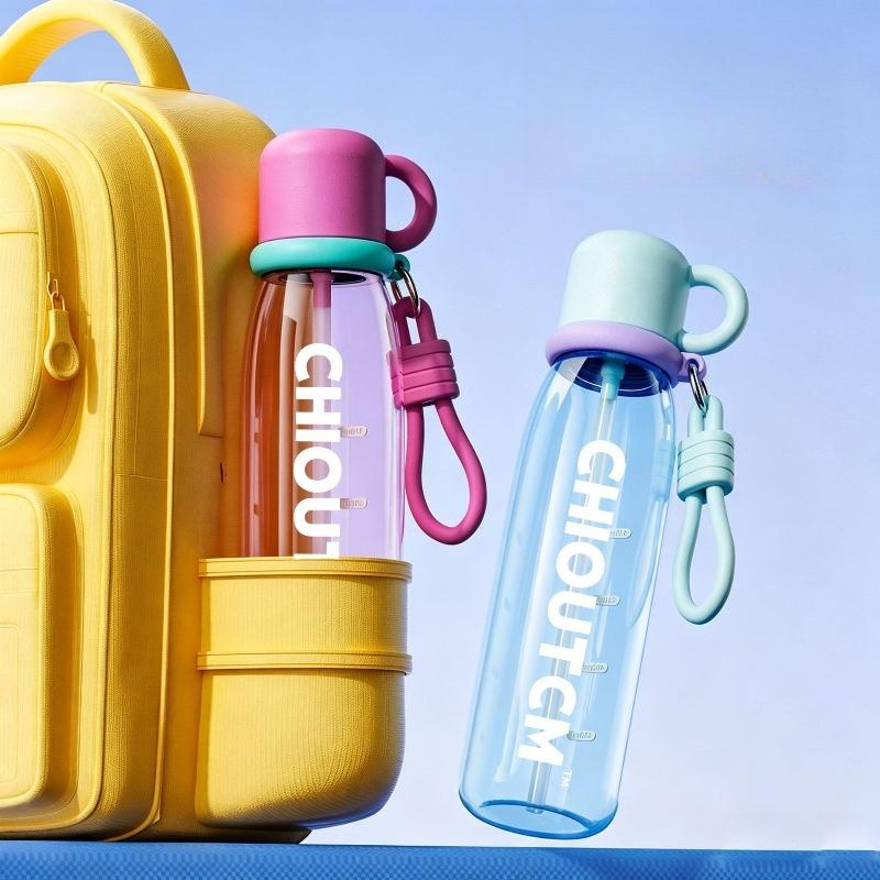 Large Capacity Straw Cup Shatter-resistant & High Temperature Resistant Portable Sports Water Bottle for Students Outdoor Use