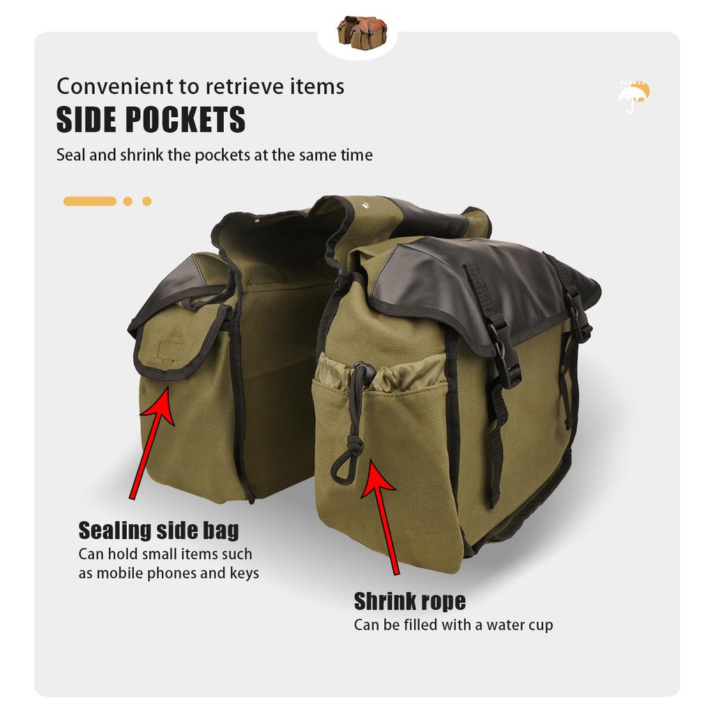 Motorcycle Saddlebag Luggage Bags Touring Motorbike Saddle Bag Canvas Stroage Bag For Honda Shadow For Suzuki dr 650 Tools Pouch