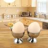 4Pcs Stainless Steel Egg Cups Egg Holders Egg Tray Kitchen Gadgets Tools for Hard Boiled Eggs, Silver