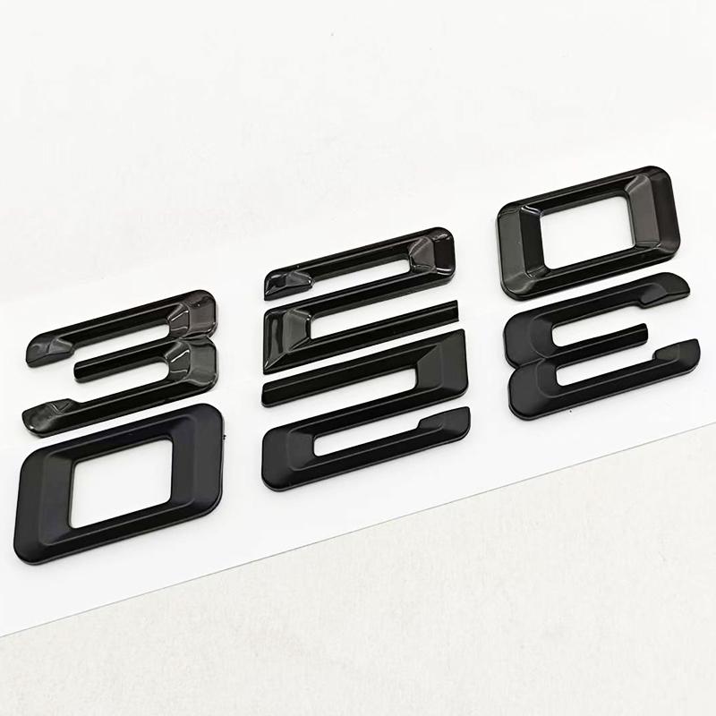 3D ABS Chrome Matte Black Car Styling Logo 320d Badge Rear Trunk Emblem Decal For BMW 3 Series 320d E34 E46 F31 Auto Accessories