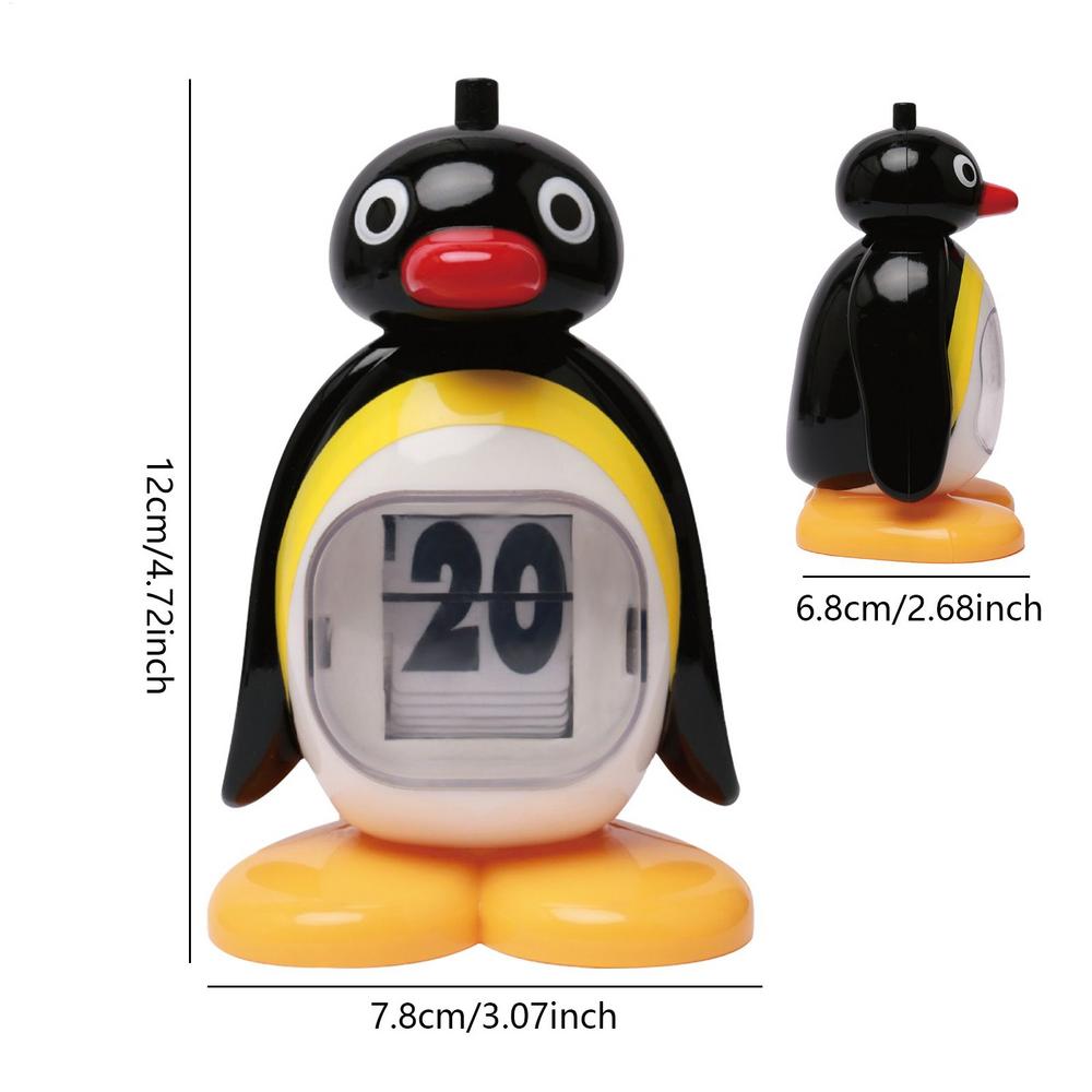 

Creative Penguin Desktop Calendar Ornaments Cute Retro Pressing Perpetual Calendar Cute Penguin Doll Decoration For Home Bedroom чёрный