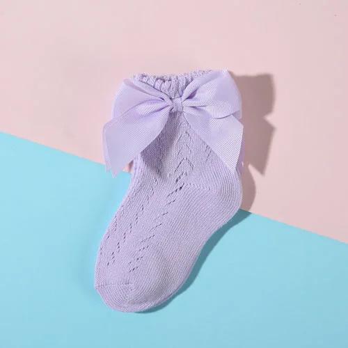 Lawadka Children's Girls Socks Summer Mesh Thin Kids Socks for Girls Bow Princess White Black Baby Sock Fashion Style 0-5Years