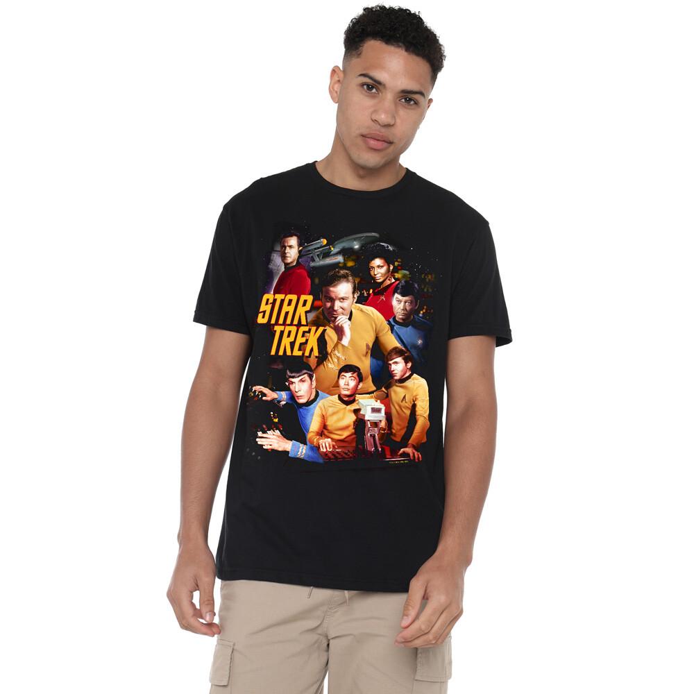 Star Trek At The Controls T-Shirt S-2XL Black XXXL