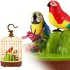 Induction à commande vocale Oiseaux Cage à oiseaux Jouet Perroquet parlant, gazouillant, battant des ailes Oiseaux Jouets Cadeaux pour Bébé, Bambin, Enfants