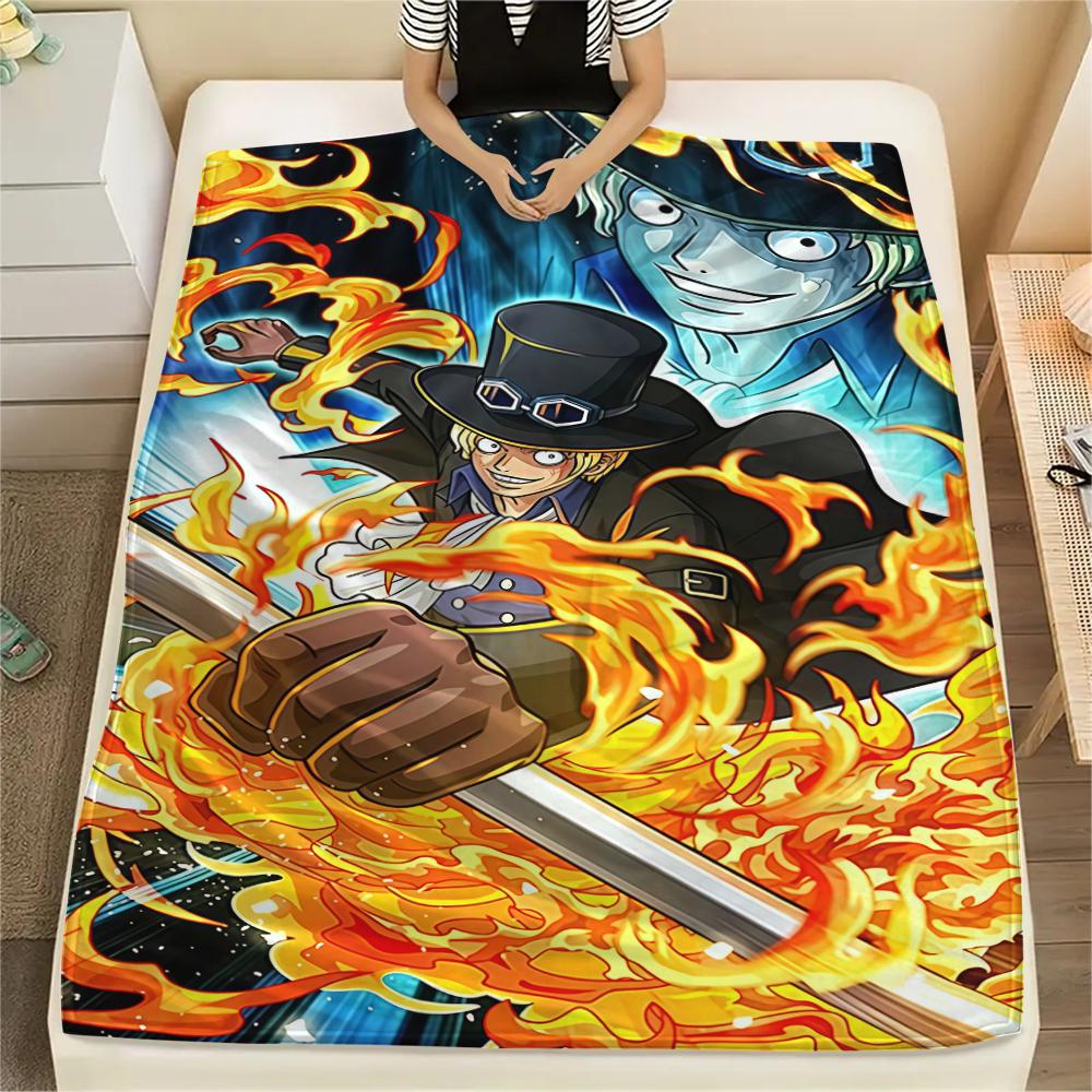 ONE PIECE Flannel Blanket Cool Print Perfect For Home Bed Sofa Chair Travel Picnic -HE18