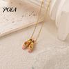 Delicate Ballet Pendant Shoes Necklace, Elegant Ballerina Dainty Beautiful Necklace for Women Dancer Stylish Jewelry Girls Lightweight Charm