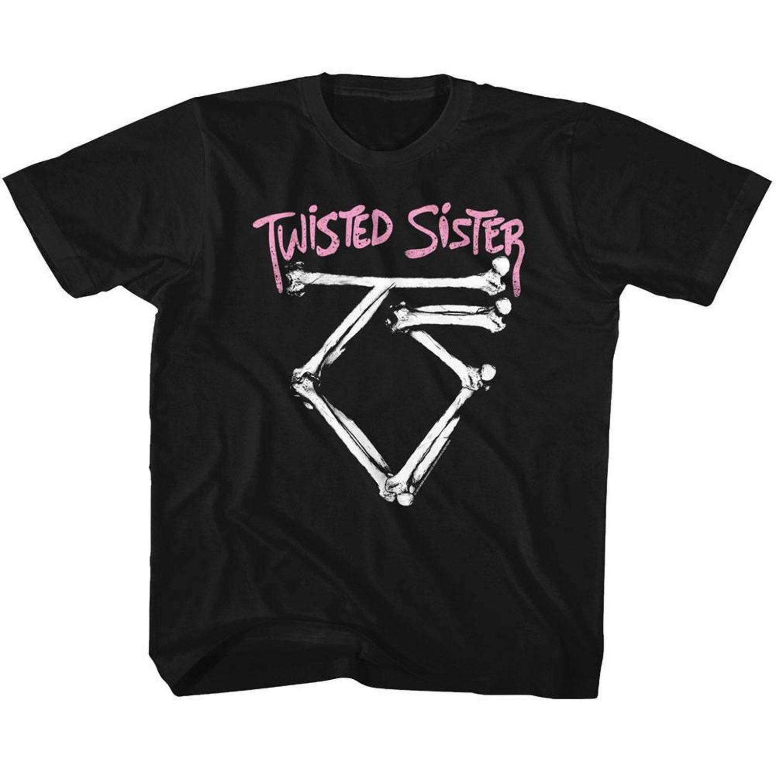 Twisted Sister Bone Logo Black Youth T-Shirt XL