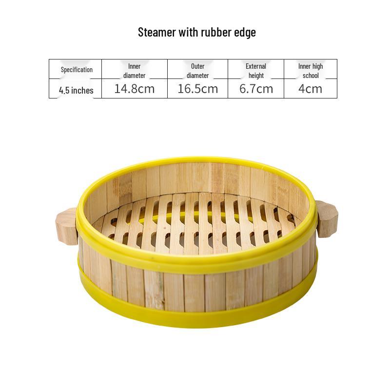 Dual-Handle Deep Stainless Steel Steaming Basket for Dim Sum, Rice, and Xiaolongbao Default option