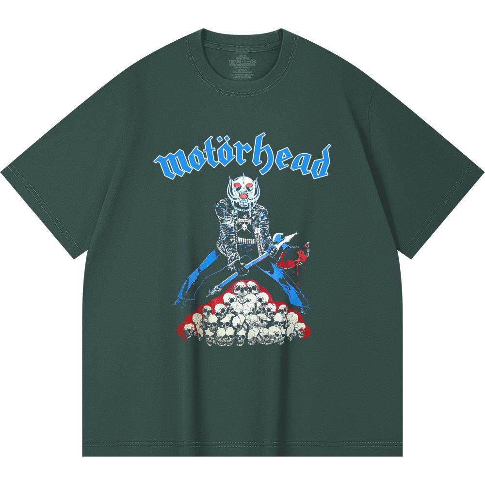 230 Gsm 100% Cotton Heavy Metal T-Shirt  Rock Band Popular Music Print Unisex Heavy Cotton T Shirt