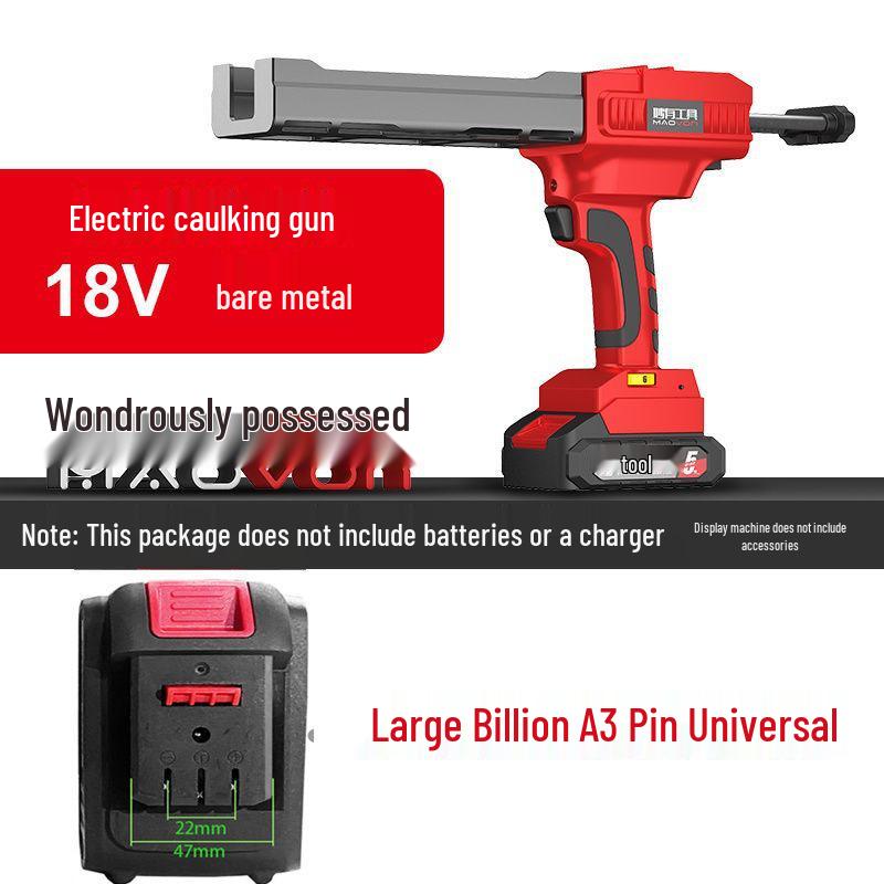 Elektryczny pistolet do fugowania z podwójną tubą i zestaw do czyszczenia płytek