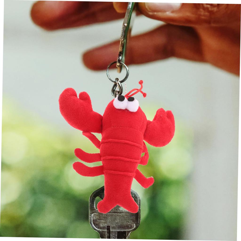 EXCEART Κρεμαστό Καβούρι Κάβουρας Βαλιτσάκι Κλειδιών Χαριτωμένο Παιχνίδι Καβούρι Βρώσιμο Αξεσουάρ Κρεμαστό Ουρά Αστακού Δείγμα Φαγητού 5 Τεμάχια