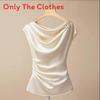 Silk Blouse For Women Summer Elegant Style With Loose Fit And Crew Neck