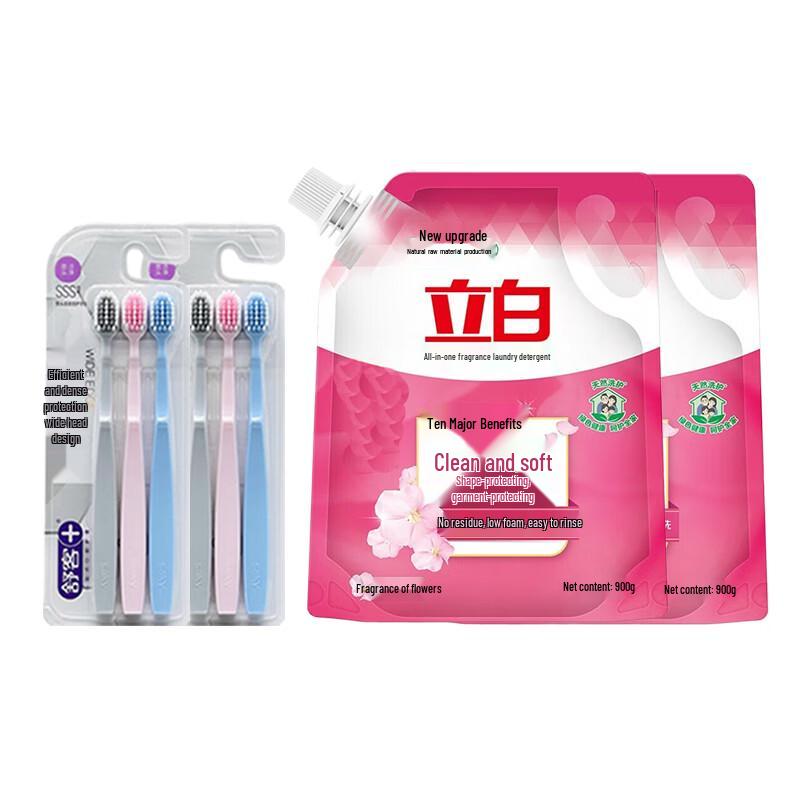 Shuke Soft Bristle Toothbrush & Mouthwash Family Set