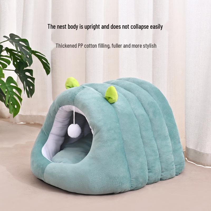 Style Automne/Hiver Lit et Tapis Cocon Douillet pour Animaux de Compagnie Chiens et Chats