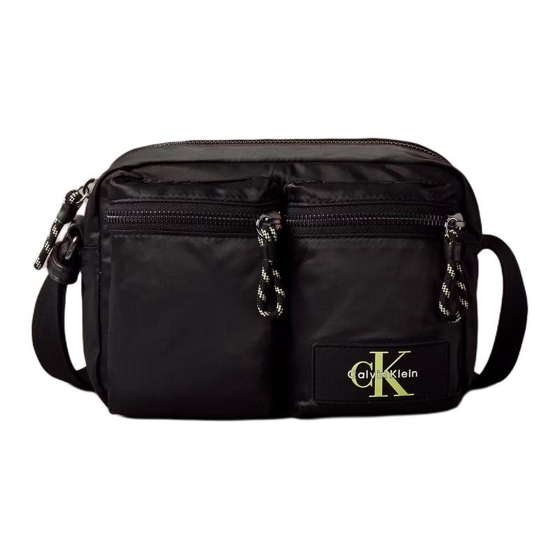 Calvin Klein Brand letter print design zipper closure polyester camera bag crossbody bag men s black чёрный