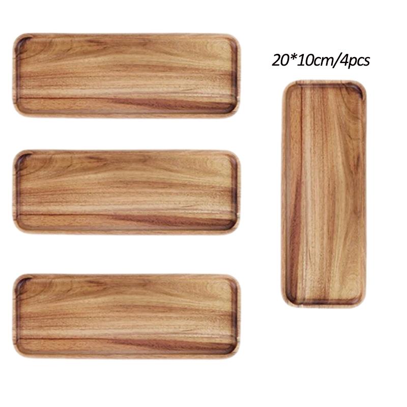 Tavă de cafea Lemn de salcâm Pâine de uz casnic Tavi pentru paine pentru alimente Tavă decorativă din lemn masiv Tavă pentru desert bomboane Tavă din bambus Tavă pentru ceai Gongfu