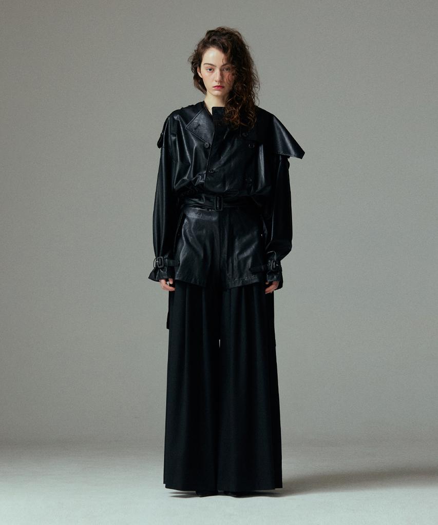 Meuameu Layered Pin Tuck Slacks