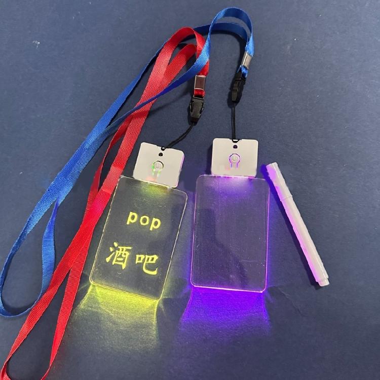 LED Light Acrylic Keychain Lightweight And Sturdy Pendant Accessory For DIY Projects And Individualized Jewelry