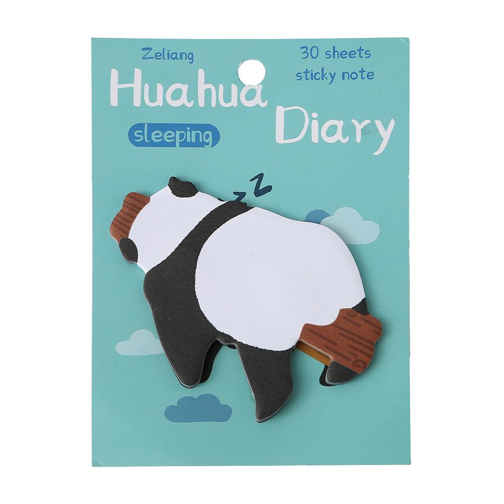 

30sheets Huahua Diary Sticker, Sticker Cute Animal Notes, Panda Alien Shaped Can Be Pasted Sticky Tabs Office Accessories Gift