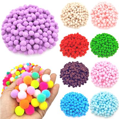 10/15mm 150Pcs/100Pcs Jewelry Making DIY Kids Toy Craft Multicolor Sewing Pompom Plush Ball Soft Fluffy Accessories Handmade Material