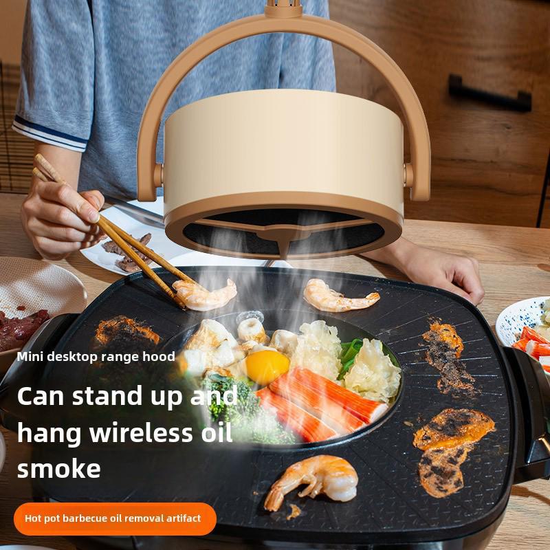 Portable Mini Oil Fume Filter: Removable Household Desktop Range Hood Purifier