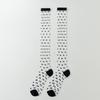 One-Piece Korean Style Polka Dot Silk Mesh Slouch Socks - Women's High Top Thin JK Lolita Calf Socks