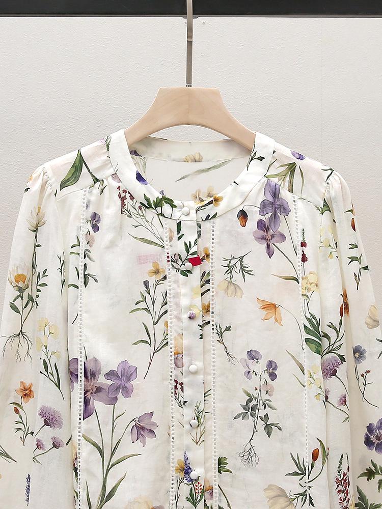 High-End Women's French Holiday Long-Sleeve Shirt & Shorts Set