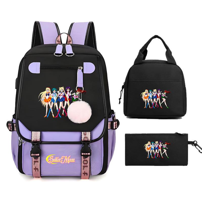 Sailor Moon Cartoon Elementary School Bag Lightweight Junior High School Backpack Women's Large Capacity Travel Bag