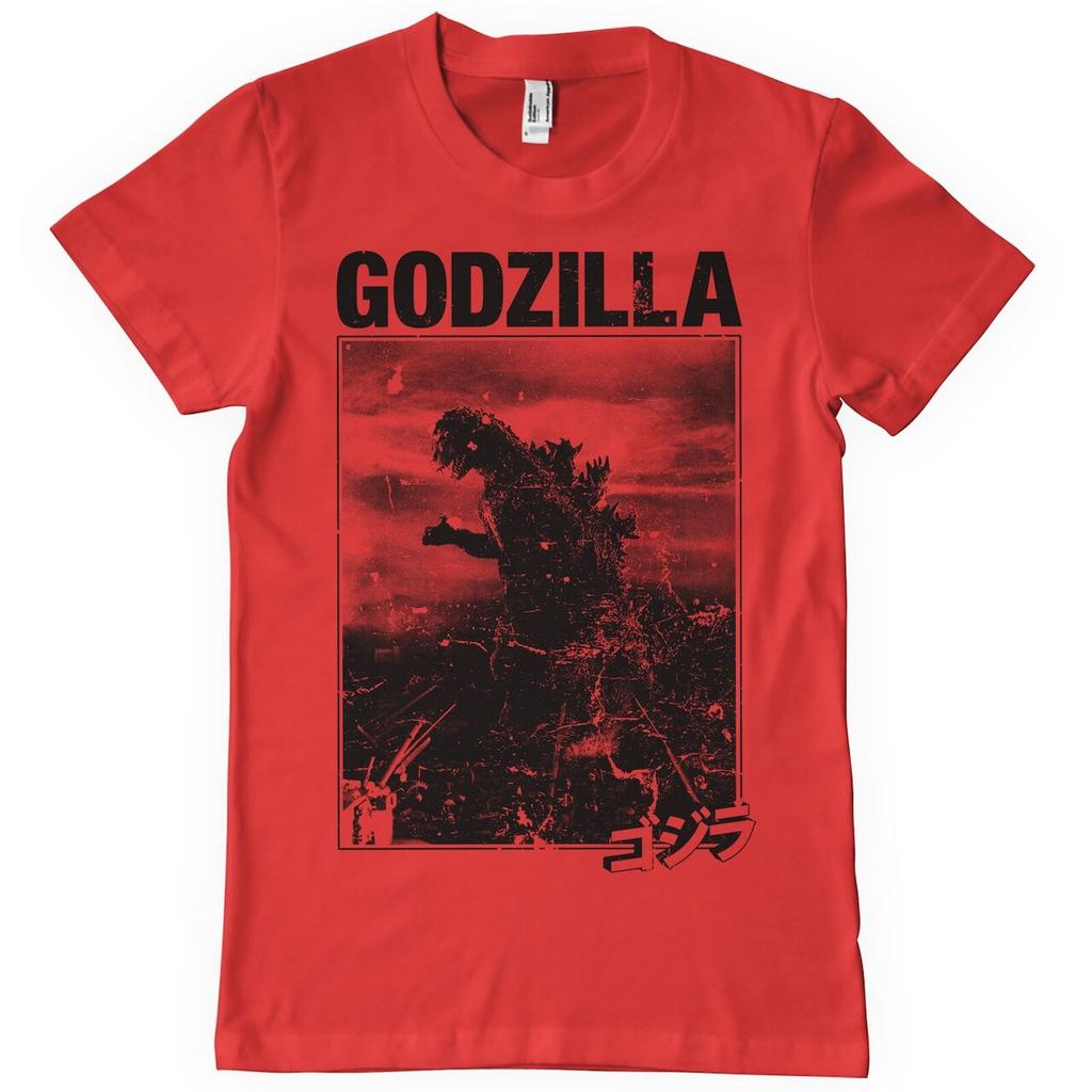 T-Shirt Vintage Pour Hommes Officiellement Licencié Godzilla
