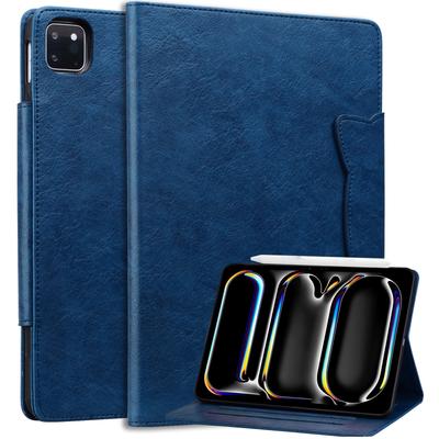 Für iPad Air 13 (2025)/(2024)/Pro 12.9 (2018)/(2020)/(2021)/(2022) Hülle Kartenfächer Business Leder Tablet-Hülle