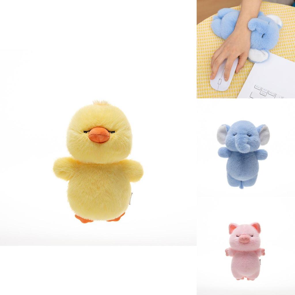 Penguin Cartoon Plush Wrist Rest Cushion With Short Material For Desk Support