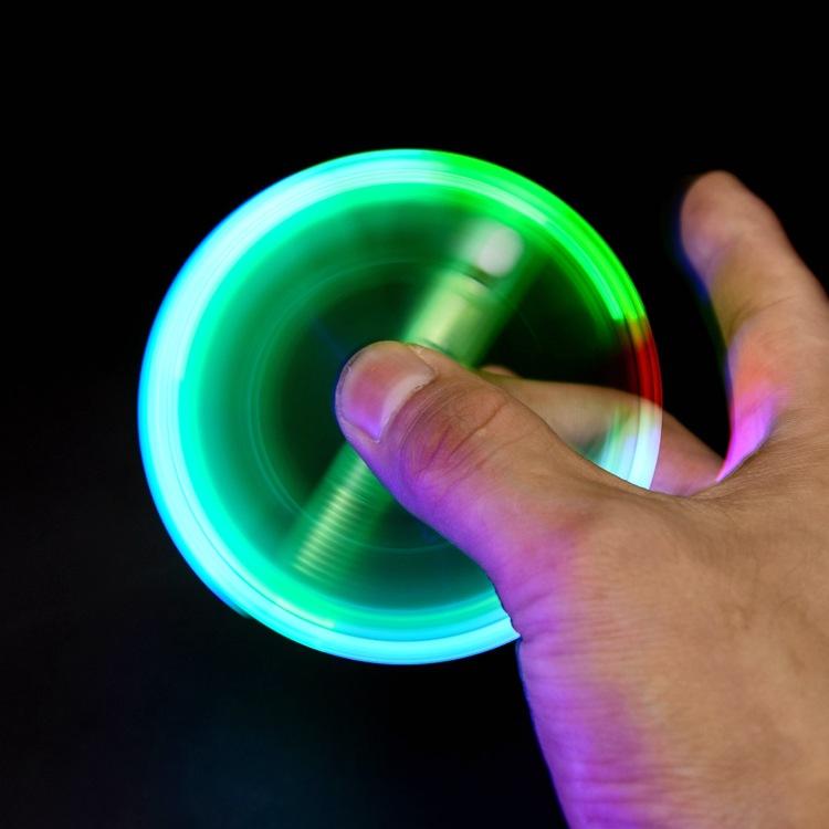 Stylo rotatif lumineux LED coloré, stylo à bille, fournitures d'apprentissage de bureau, couleur aléatoire