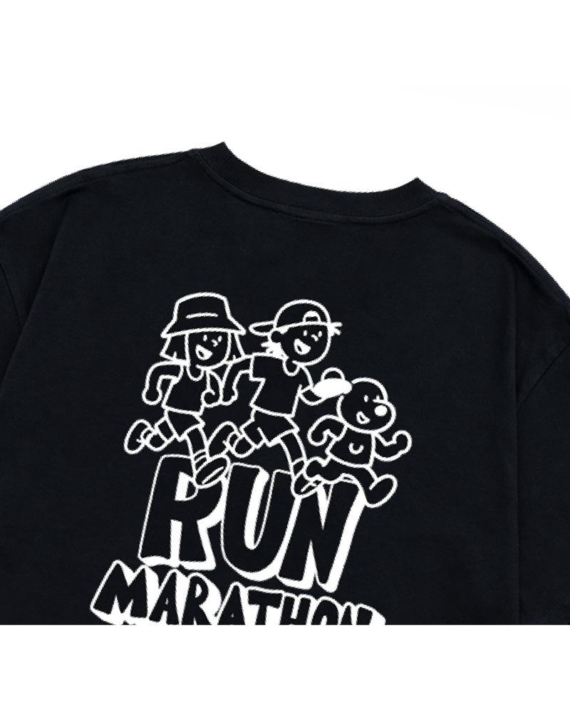 BLANKBRICK Run Marathon Short Sleeve T-Shirt (Black)