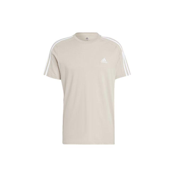 

Adidas Essentials Single Jersey Футболка с 3 полосками Мужские топы Бежевый IJ8685 XXL