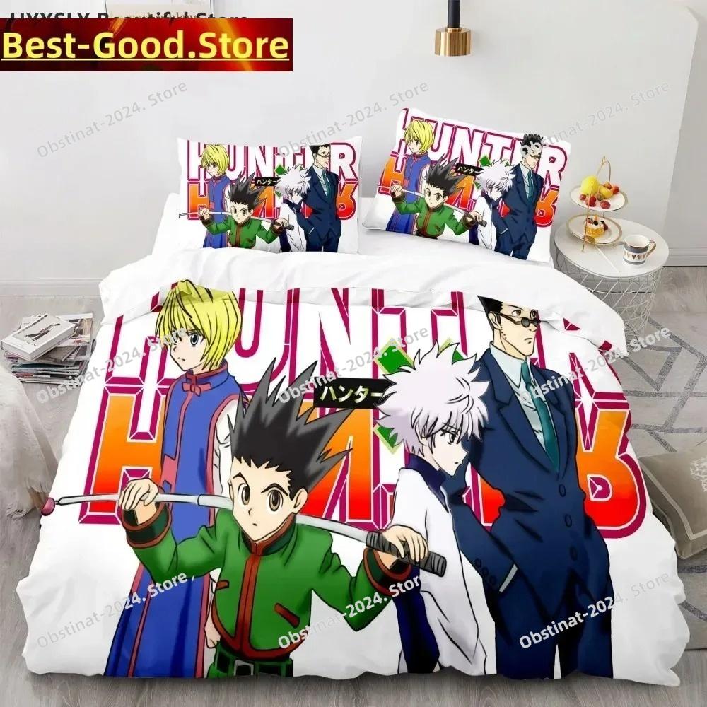 Hunter X Hunter 3D Japanese Anime Bedding Set Printed Set Duvet Cover Sheet Pillowcase Bed Soft Quilt Cover Full Queen King Size