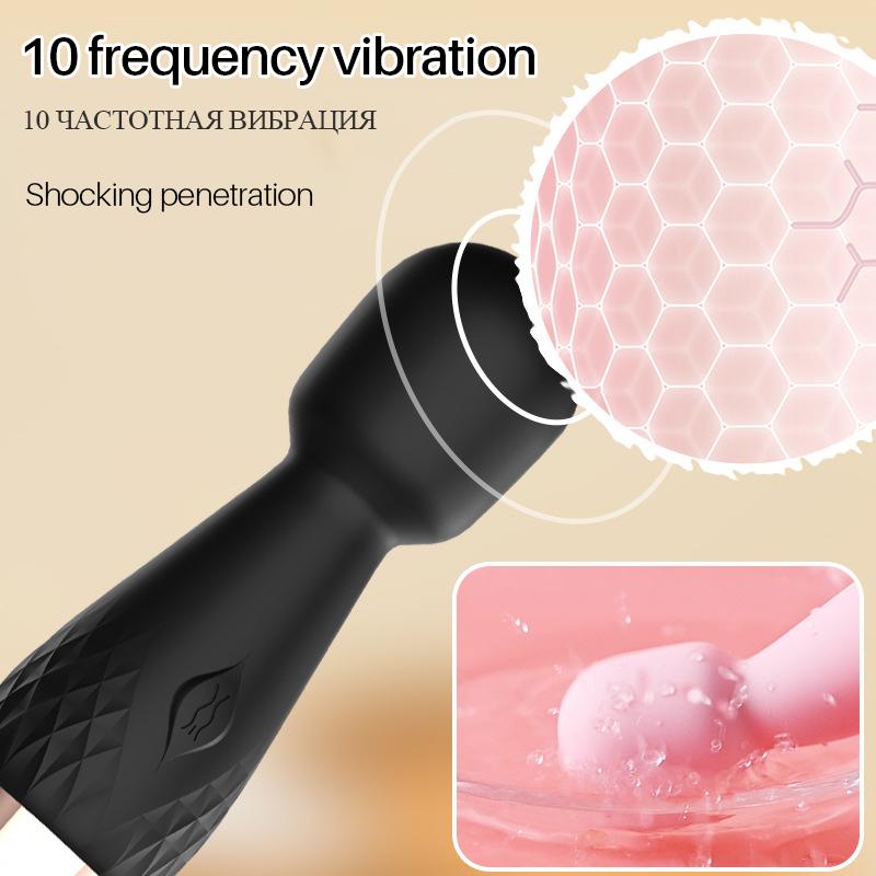 Výkonný vibrátor Malá velikost USB dobíjecí Magic Wand AV Vibrátor Clitoris Masážní přístroj Erotické sexuální hračky