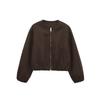 Cross-border European and American foreign trade spring and autumn women's clothing new fashionable versatile solid color soft bomber jacket