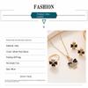 New Romantic Pendant Necklace Women Set Fashion 4 Love Stud Earring Ring Combination Jewelry Party Gifts