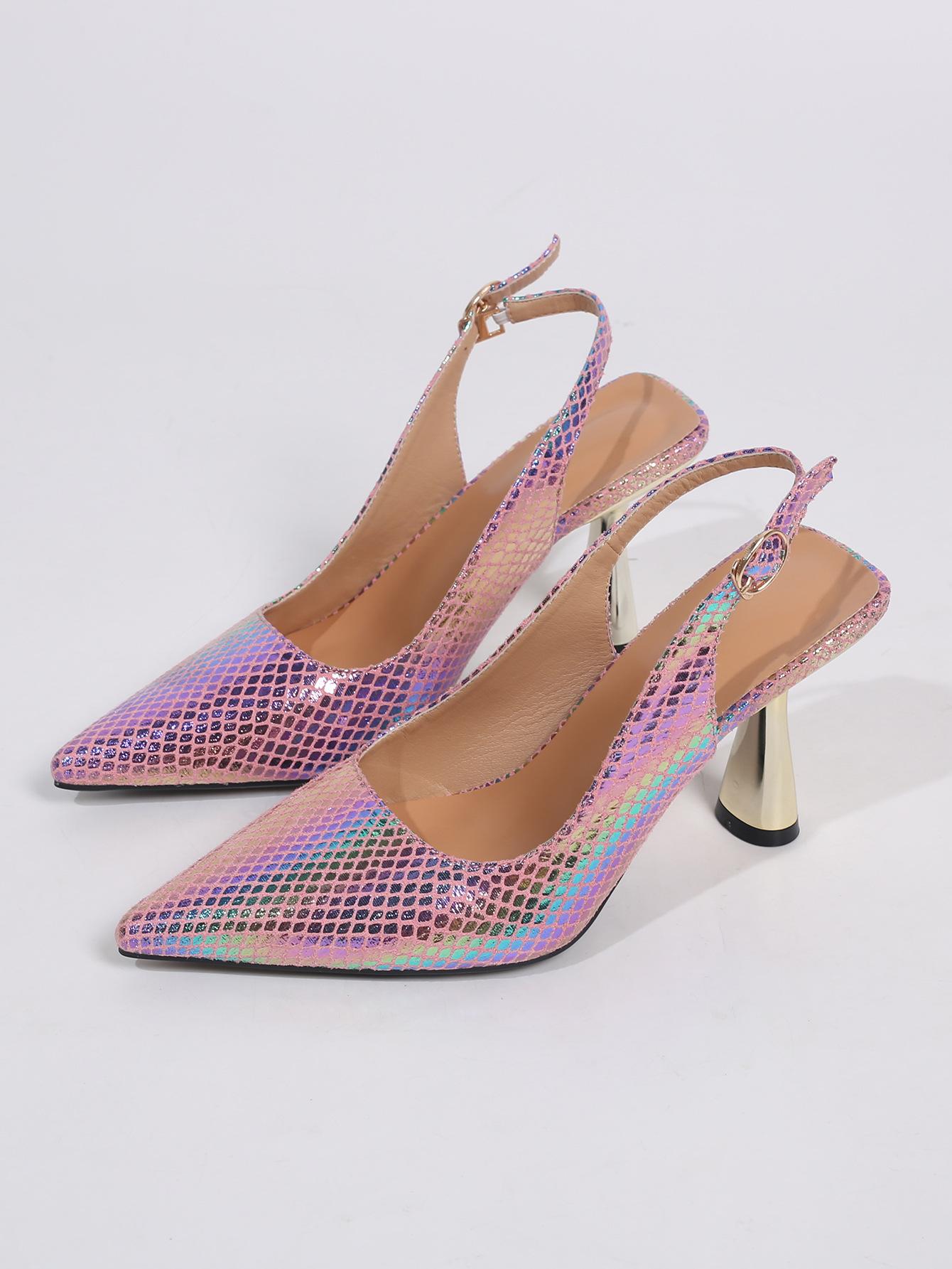 

Женские туфли на высоком каблуке, цветные мюли с задним ремешком, женская обувь 2025, женские модные сандалии 42 разноцветный