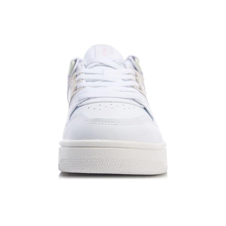 New LiNing Tianji Anti Slip Wear Resistant Low Top Skateboard Shoes Women's White Purple AGCP362-12