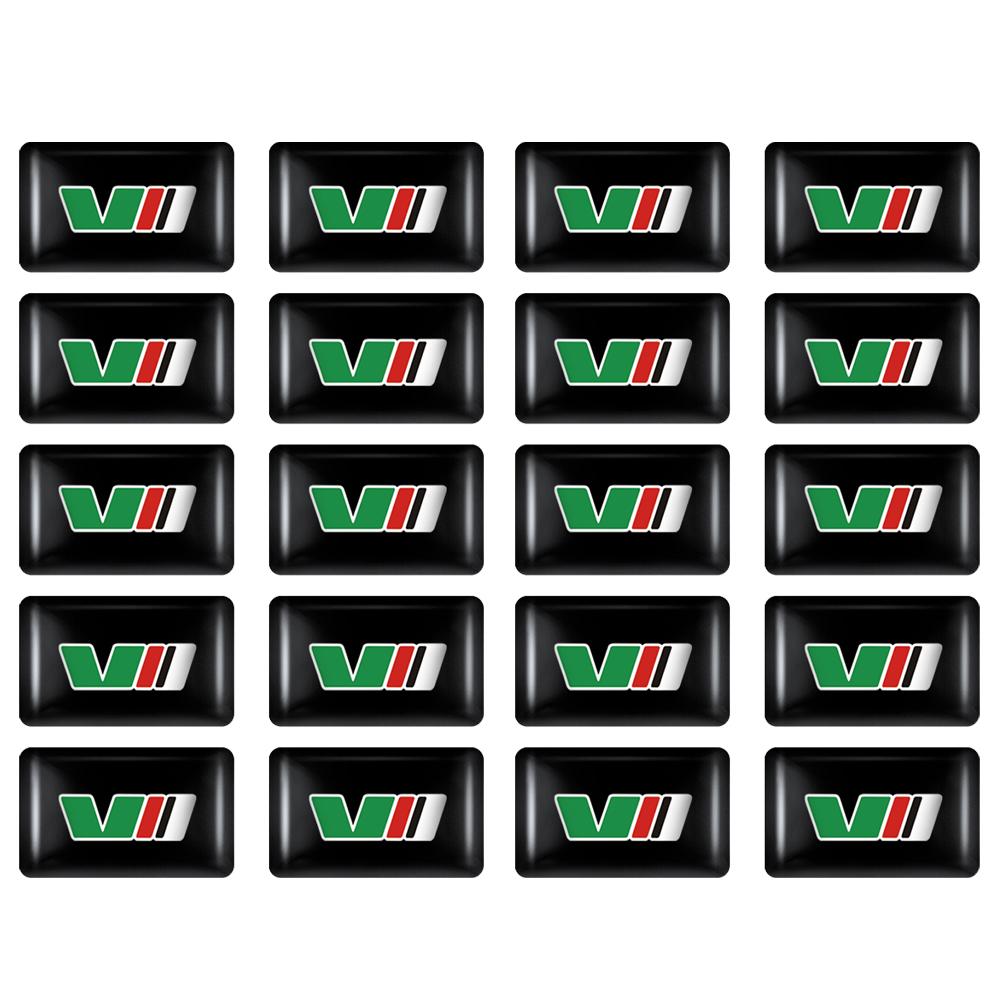 OMDP8 Car Styling 3D Epoxy Steering Wheel Dashboard Decoration Stickers For Skoda VRS VII Octavia A5 A7 Superb 3 Fabia 2 Rapid Kodiaq