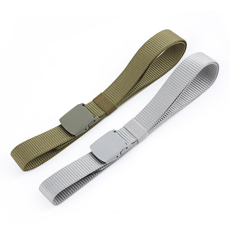 Outdoor Plastic Buckle Imitation Nylon Sports Women'S Canvas Wide Belt, Men'S Casual Belt Tactical Belt