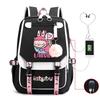 Cute LABUBU cartoon printed backpack for junior high school students with large capacity ins wind school bag