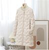 Women's Mid-Length Lightweight Down Jacket - Autumn/Winter, Round Neck, Collarless, Korean Style Trendy Outerwear