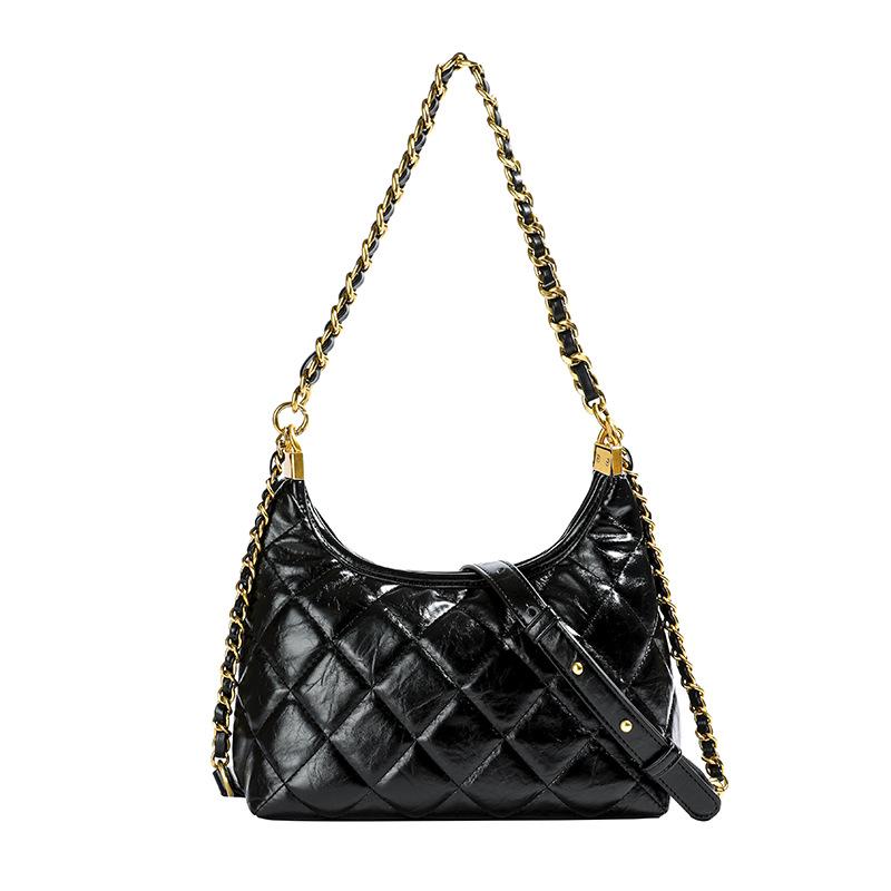 Niche light luxury bag women's 2025 new diamond chain bag fashionable versatile temperament advanced single shoulder messenger bag