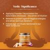 CHITRASHILA® Chandan Tika für Puja Reines Kesar mit Kumkum & Kampfer