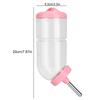 Plastic Vessel Body Water Drinking Bottle Stainless Steel Flow Tip No Drip Design Water Feeder Dispenser Spring Hanger Durable